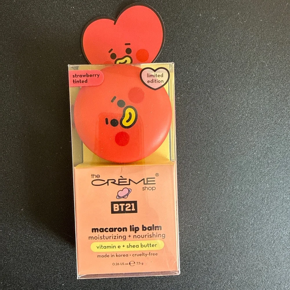 The Crème Shop Strawberry Milk Macaron Lip Balm Strawberry Tinted